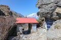 Entrance gates to Panboche village in Himalayas