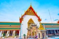 The entrance gates to Phra Ubosot temple in Wat Pho complex, Bangkok, Thailand