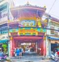 The entrance gates to the Vietnamese temple in Bangkok, Thailand