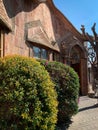 Entrance of the Gaudi`s old school museum next to Sagrada Familia.