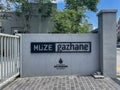 The entrance of Gazhane Museum, Muze Gazhane. Gas house is converted into the Culture and Art Center in Istanbul. Royalty Free Stock Photo
