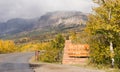 Entrance Glacier National Park Welcome Sign Marker Montana Royalty Free Stock Photo