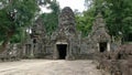The entrance gopura of preah khan temple Royalty Free Stock Photo