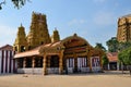 Entrance and gopuram towers of Nallur Kandaswamy Hindu temple to Lord Murugan Jaffna Sri Lanka