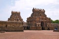 Entrance gopuras, Rajarajan Tiruvasal, Brihadisvara Temple complex , Tanjore Royalty Free Stock Photo