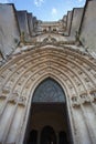 Entrance a gothic archivolts Royalty Free Stock Photo