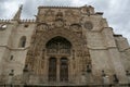 Entrance of the Gothic church of Santa Maria la Real, Aranda de Royalty Free Stock Photo