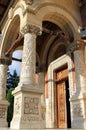 Entrance of the Great Church at the Sinaia Monastery, Romania Royalty Free Stock Photo