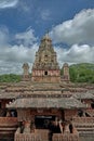 Entrance of Grishneshwar temple-Stone wall and stapes Verul Ellora Royalty Free Stock Photo