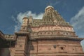 Entrance of Grishneshwar temple-Stone wall and stapes Verul Royalty Free Stock Photo