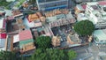 Entrance of Guandu Temple, Taipei, Taiwan, Aerial, Establishing Shot