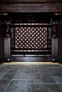 Entrance hall with textured leather sofa