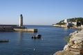 Entrance of the harbour of Cassis. France Royalty Free Stock Photo
