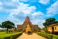 entrance in Hindu Temple dedicated to Shiva, ancient Gangaikonda Cholapuram Temple, India, Tamil Nadu, Thanjavur (Trichy) Royalty Free Stock Photo