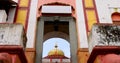 Entrance of historic Shree Omkareshwar temple located in Madikeri city, Coorg, India