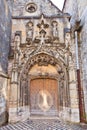 Entrance of Holy Cross Church (1154) in Provins, France