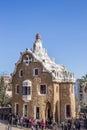 Entrance house at park Guell in Barcelona