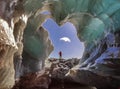 The entrance of the Ice Cave in Iceland Royalty Free Stock Photo