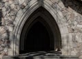 Entrance of the Ida Cason Memorial Chapel at Callaway Gardens, Pine Mountain, Georgia. Royalty Free Stock Photo