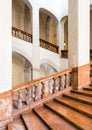 Entrance interior with staircase of the Royal Palace in Palermo, Italy