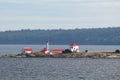 Entrance Island Lighthouse, Georgia Strait, Vancou Royalty Free Stock Photo