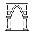 Entrance Isolated Vector icon that can be easily modified or edited