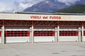 Entrance of a Italian fire and rescue service station.