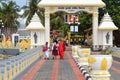 Entrance and jetty to Nagadeepa Purana Vihara on the island Nainativu in Jaffna - Sri Lank