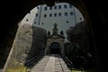 Entrance of Konigstein fortress shot through massive gate