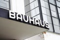 Entrance with label of the Bauhaus Royalty Free Stock Photo