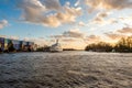 Entrance of lake de Kaag from the Ringvaart in Warmond Royalty Free Stock Photo