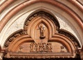 Entrance (left) of San Francesco, Assissi, Italy Royalty Free Stock Photo