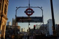 The entrance into London metro or underground