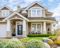 Entrance of a luxury house on a sunny day Royalty Free Stock Photo