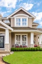 Entrance of a luxury house on a sunny day