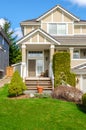 Entrance of a luxury house on a sunny day Royalty Free Stock Photo