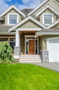 Entrance of a luxury house on a sunny day Royalty Free Stock Photo