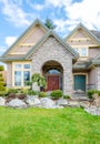 Entrance of a luxury house on a sunny day Royalty Free Stock Photo