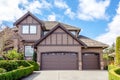 Entrance of a luxury house on a sunny day Royalty Free Stock Photo