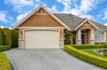 Entrance of a luxury house on a sunny day Royalty Free Stock Photo