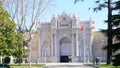 Entrance and magnificent gate of Dolmabahce palace established during ottoman empire time