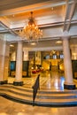 Entrance of the Magnificent Mayo Hotel, Tulsa, Oklahoma. Restored Art Deco Tourisim Destination Royalty Free Stock Photo