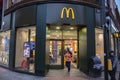 Entrance McDonalds At Oxford Street Manchester England 2019