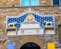 Entrance Palazzo Vecchio Piazza Signoria Tuscany Florence Italy