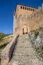 Entrance of the medieval castle of Alquezar Royalty Free Stock Photo