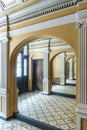 Entrance with mirrors KGB building Riga Royalty Free Stock Photo