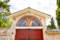 Entrance of Monastery of Archangel Michael, Thassos island, Greece Royalty Free Stock Photo