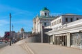 Entrance of Moscow metro station in Moscow, Russia Royalty Free Stock Photo