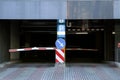 Entrance of multistorey car park or parking garage, building designed for car parking essentially an indoor, stacked car park