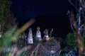 Entrance of the mummy museum in Leymebamba at night - Peru Royalty Free Stock Photo